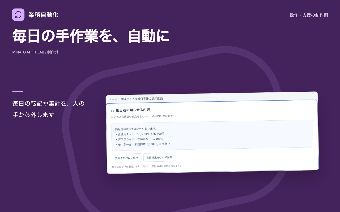 自動化・データ処理