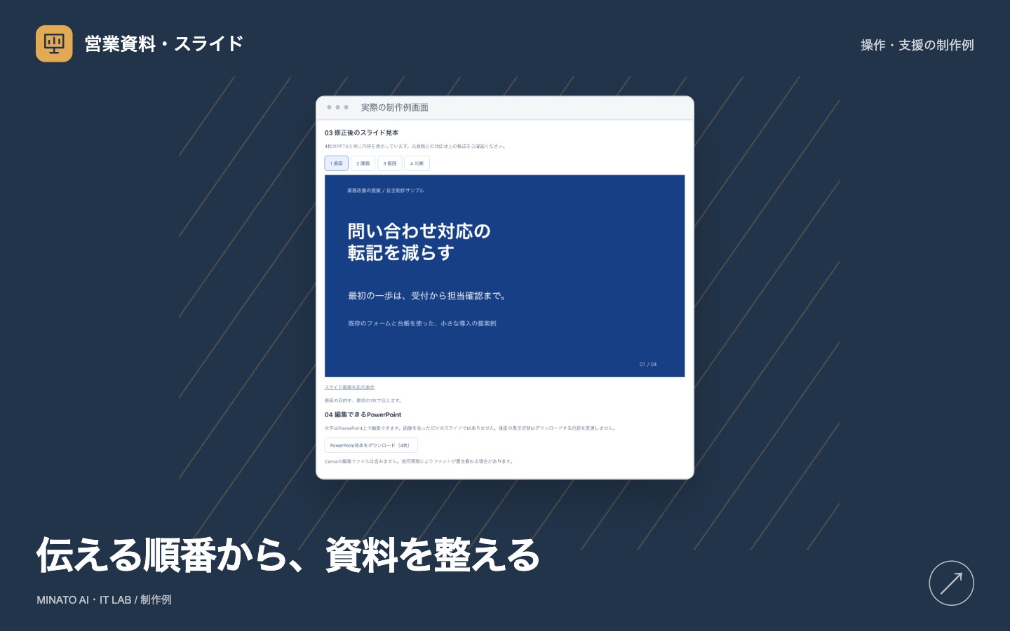 編集できる営業資料