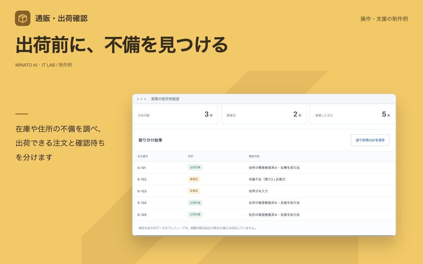 出荷前の確認をまとめる